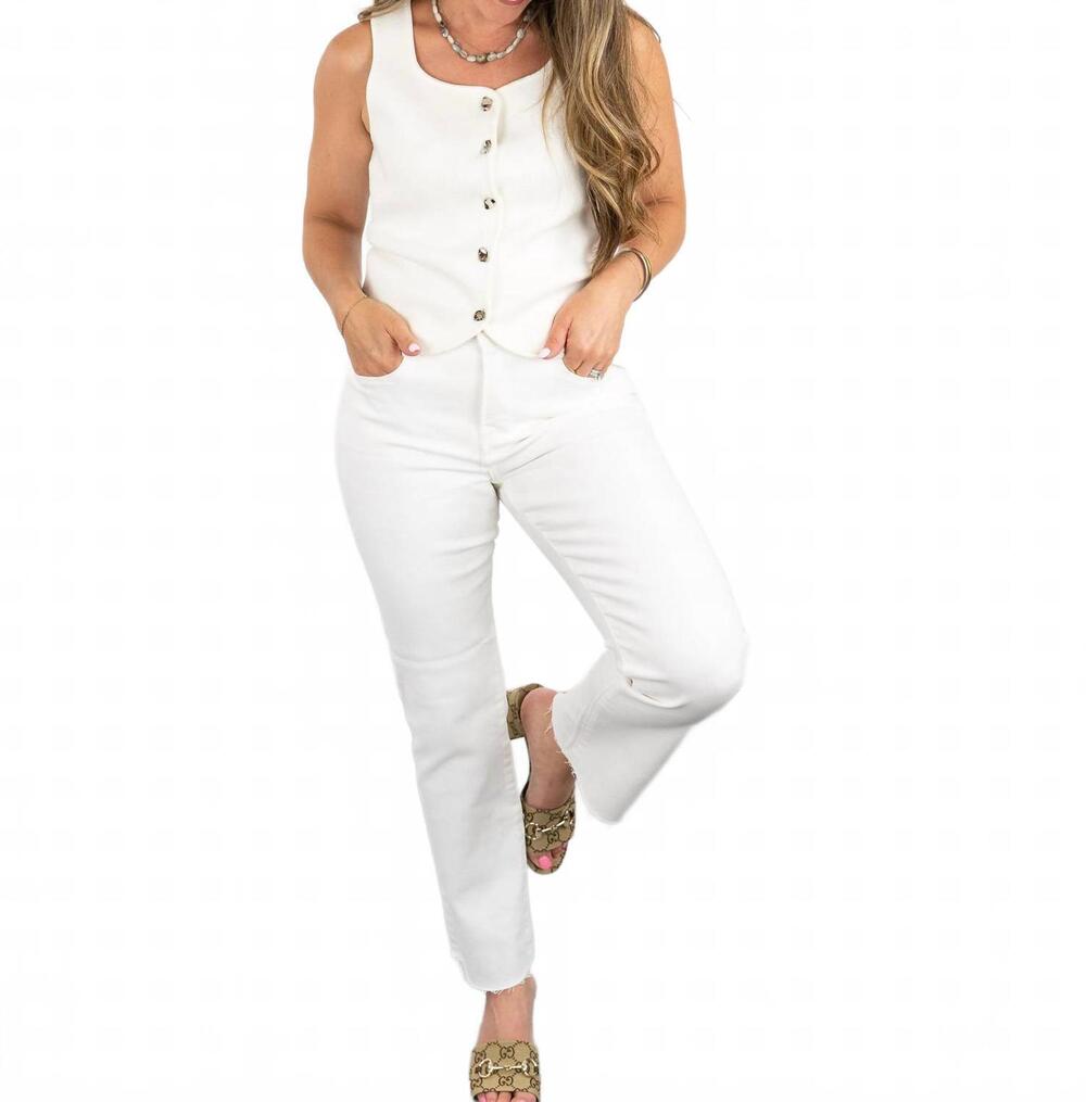 NEW MIOU MUSE vanna knit vest top in cream